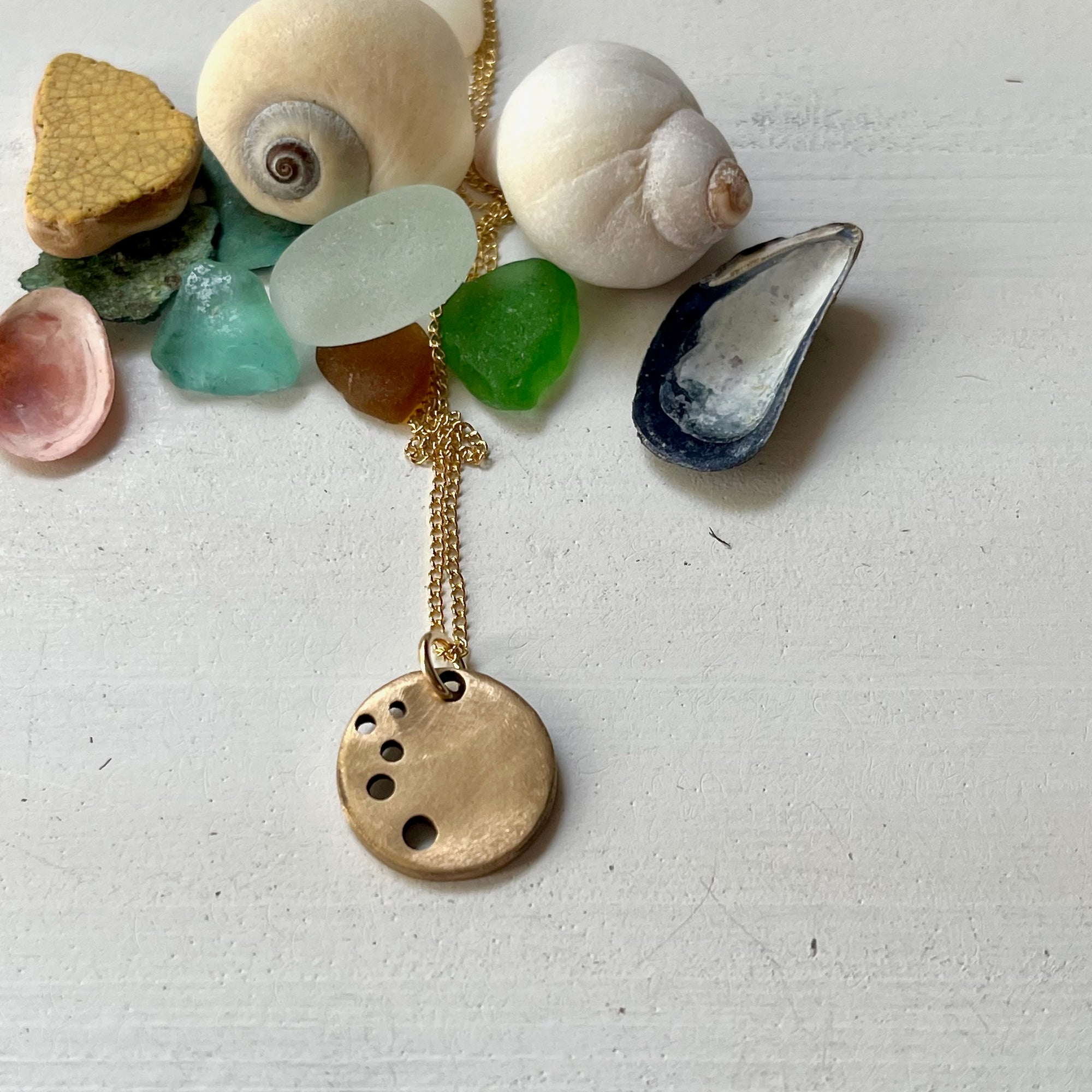 Ocean Pool Mini Bronze Necklace