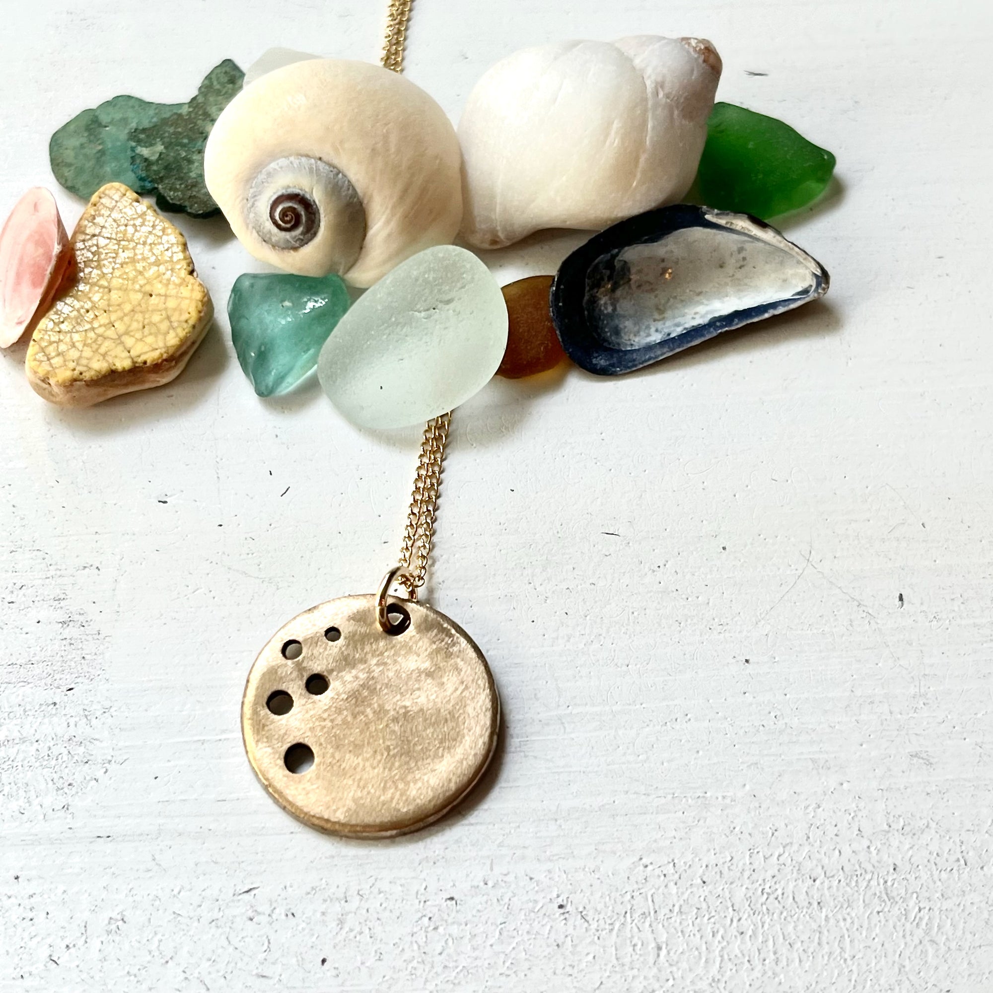 Ocean Pool Bronze Necklace