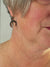 Ocean curl copper enamel earrings medium