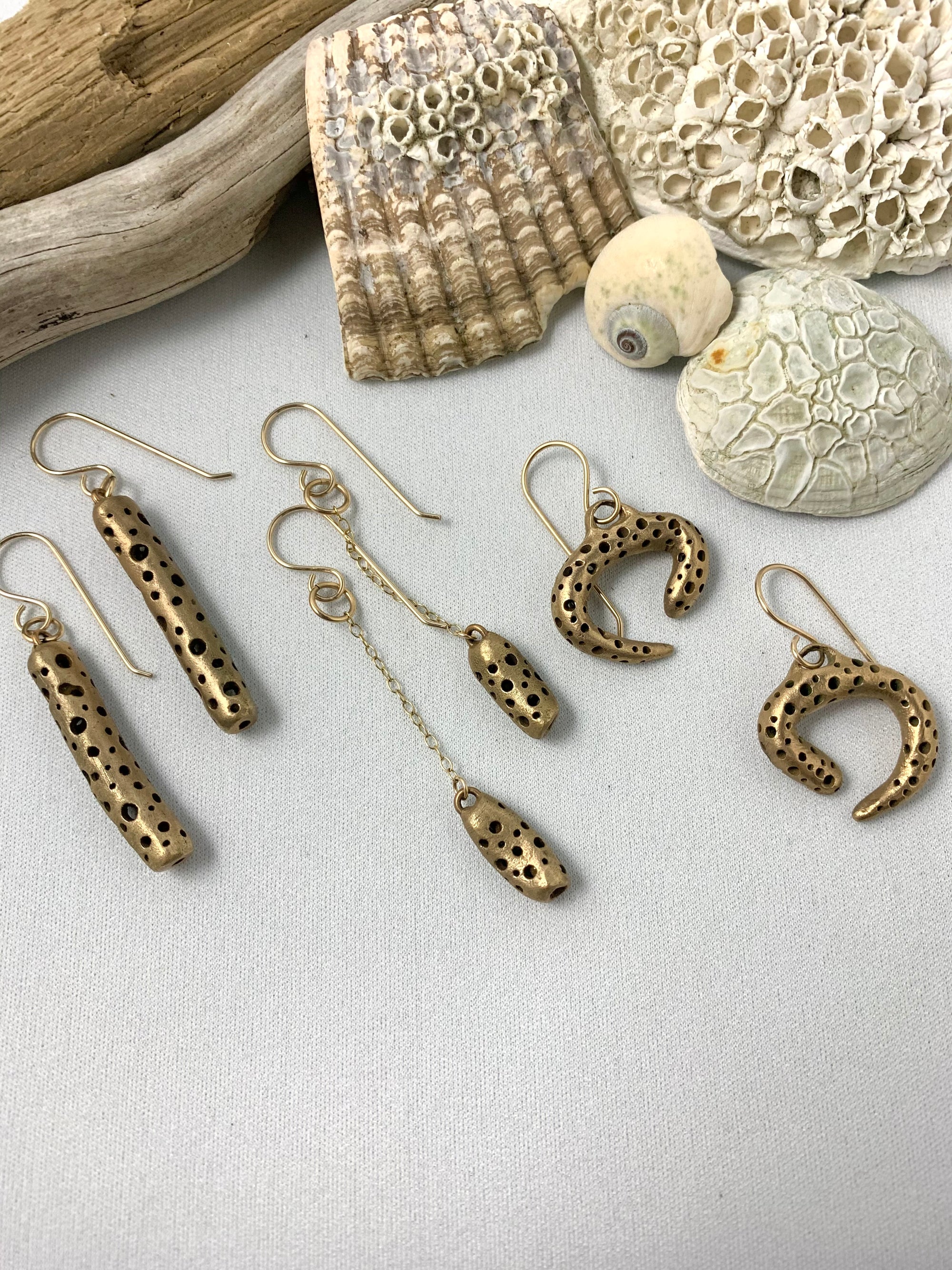 Favourite everyday handmade bronze earrings