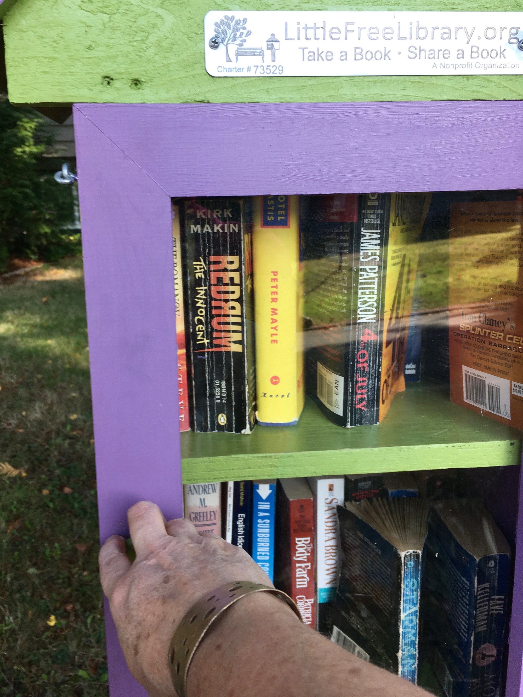 Little Free Libraries and bronze bracelets