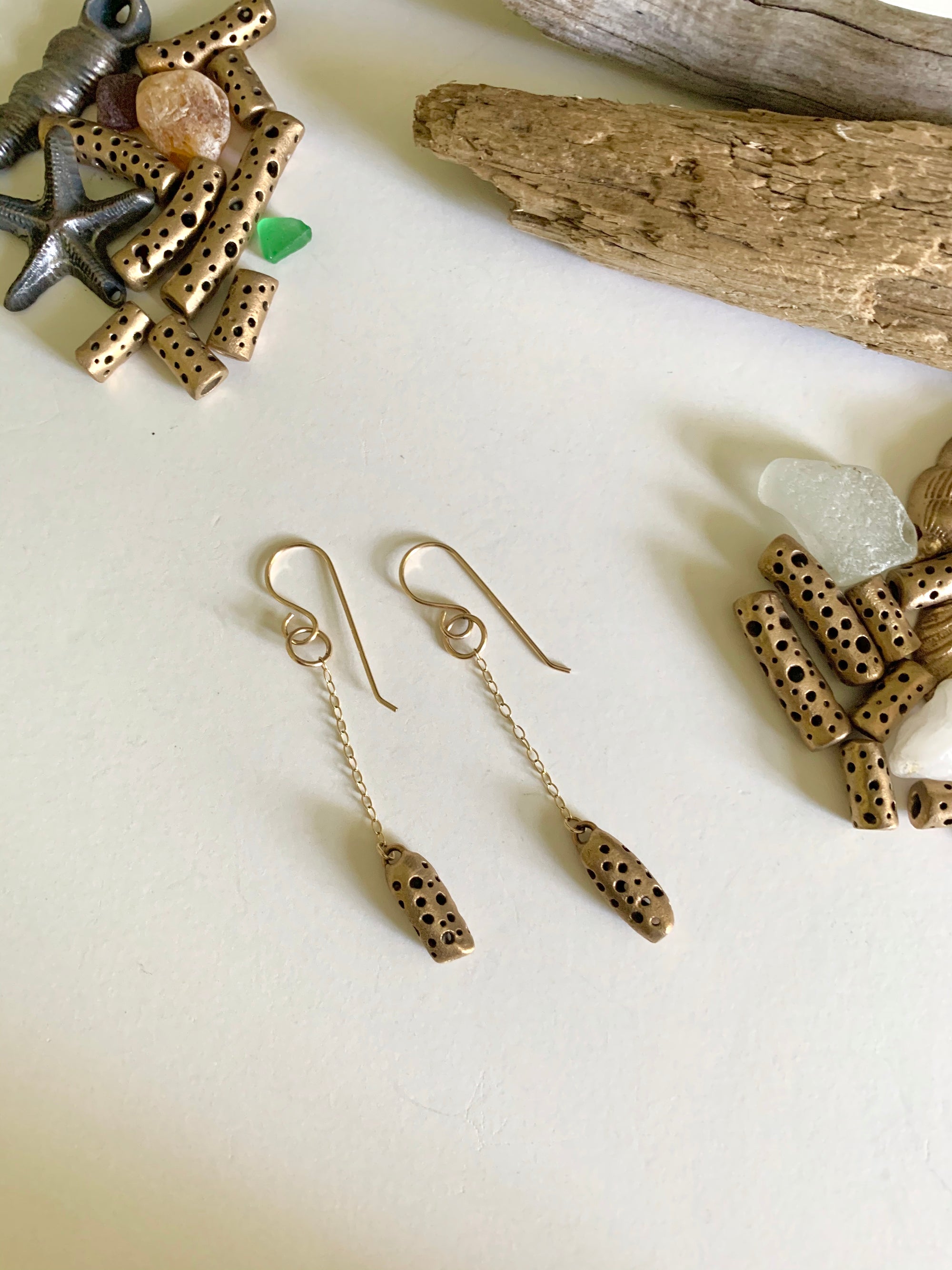 Summertime and the {bronze} earrings are easy
