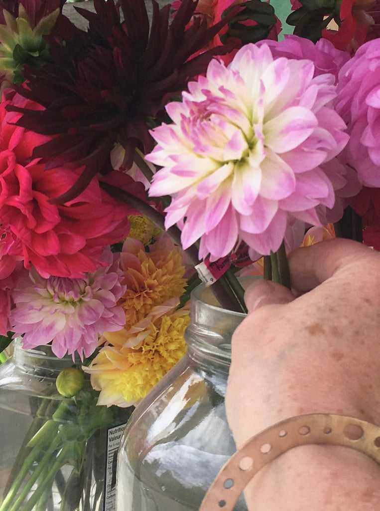 Bike rides, dahlias and bronze bangles