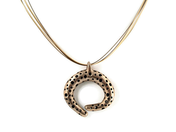 Bronze artisan-made bold pendant