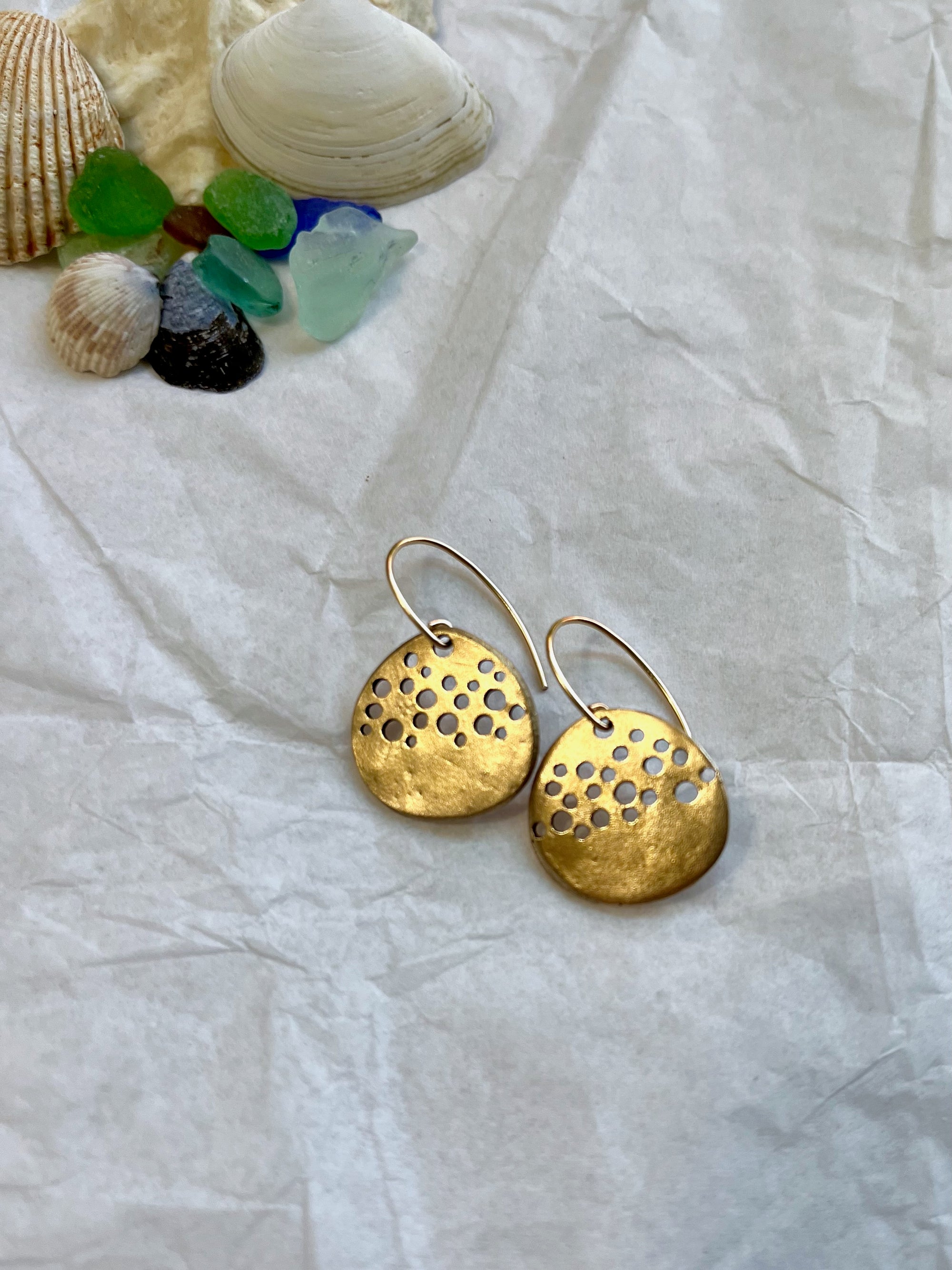 Ocean Effervescence Bronze Earrings