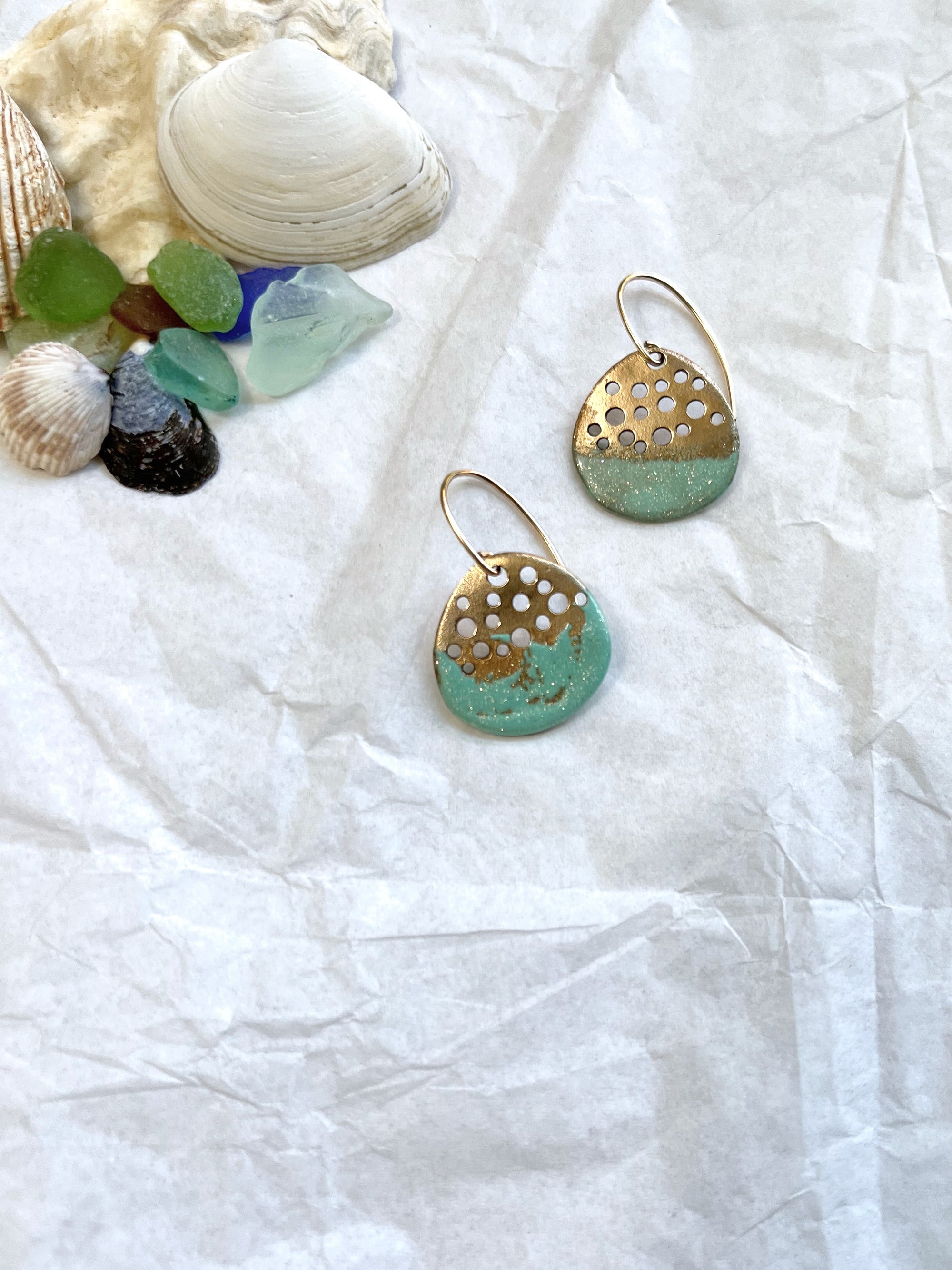 Ocean Effervescence Seafoam Earrings