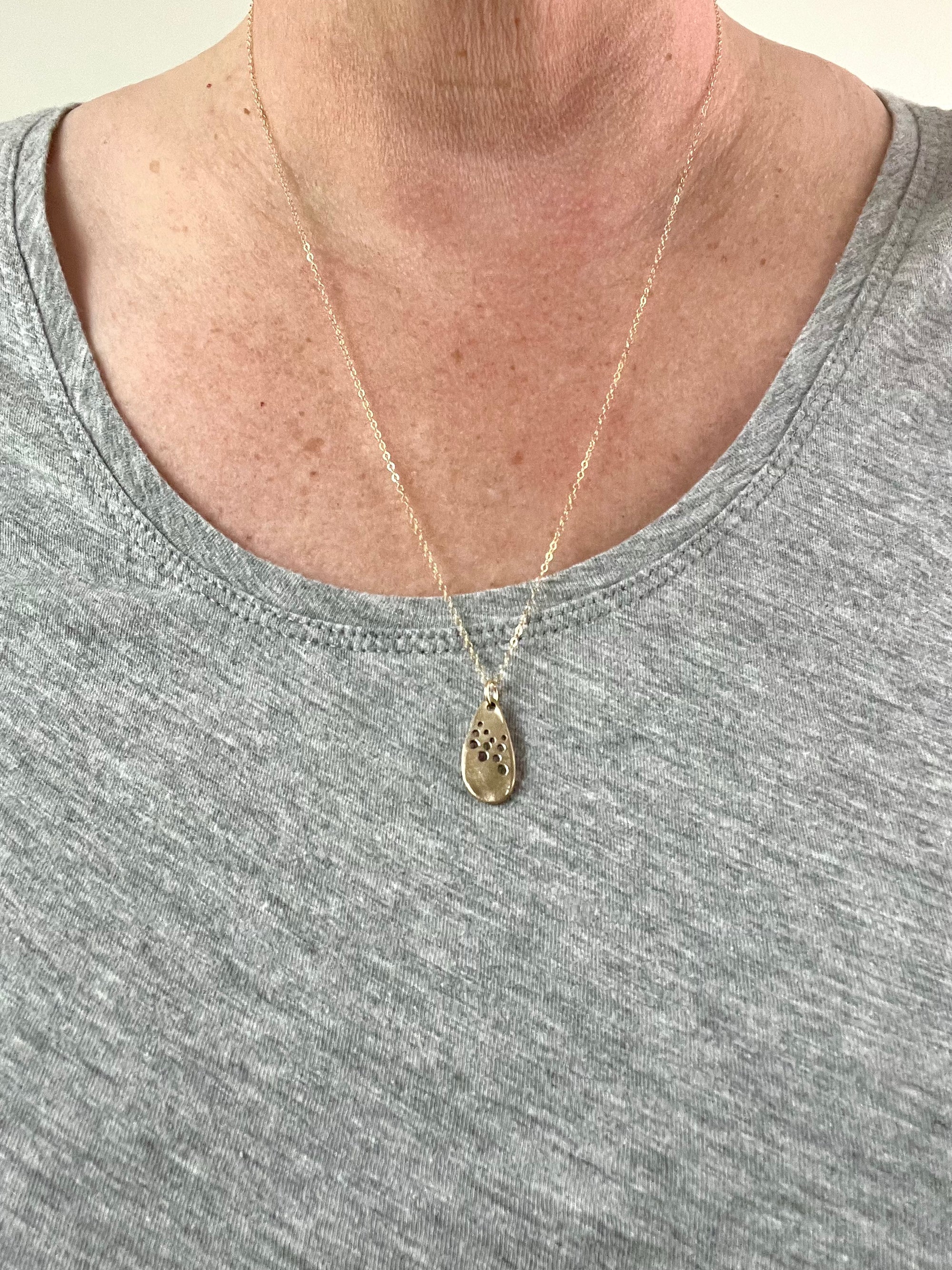 Droplet Bronze Necklace