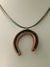 Ocean curl copper enamel pendant medium