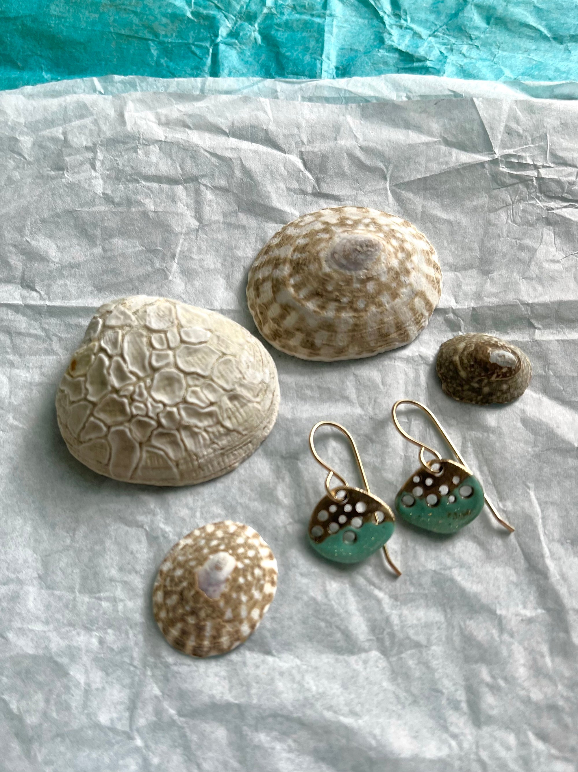 Mini Droplet Seafoam Earrings